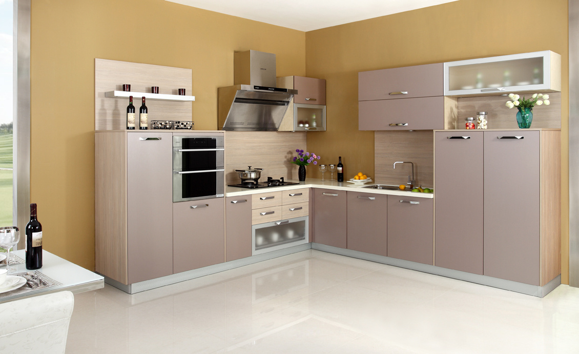 Custom Red Shiny Acrylic Kitchen Furniture (zv-023)