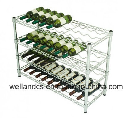 Adjustable K/D Metal Chrome Wine Rack Shelf for Hotel/Restaurant (WR903590A4C)