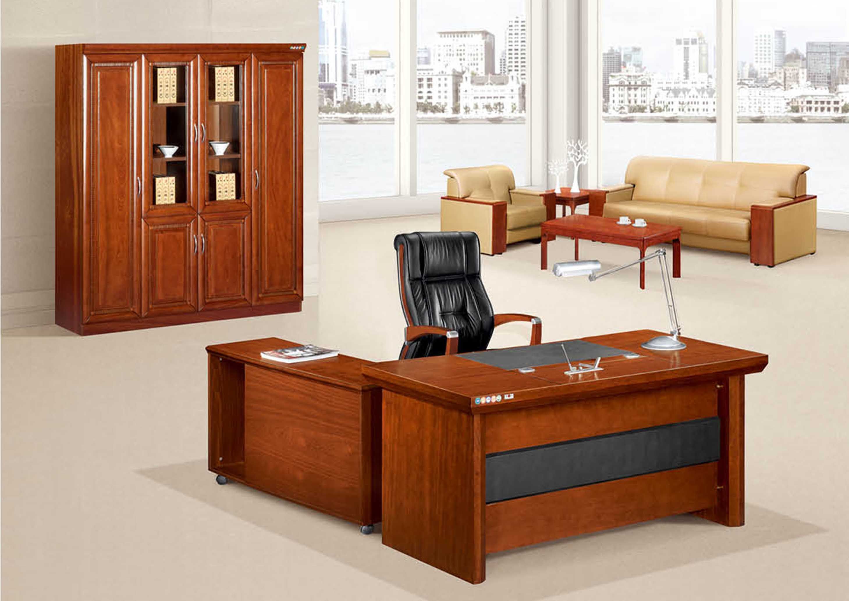 New Chinese Wood Executive Office Table and Chair