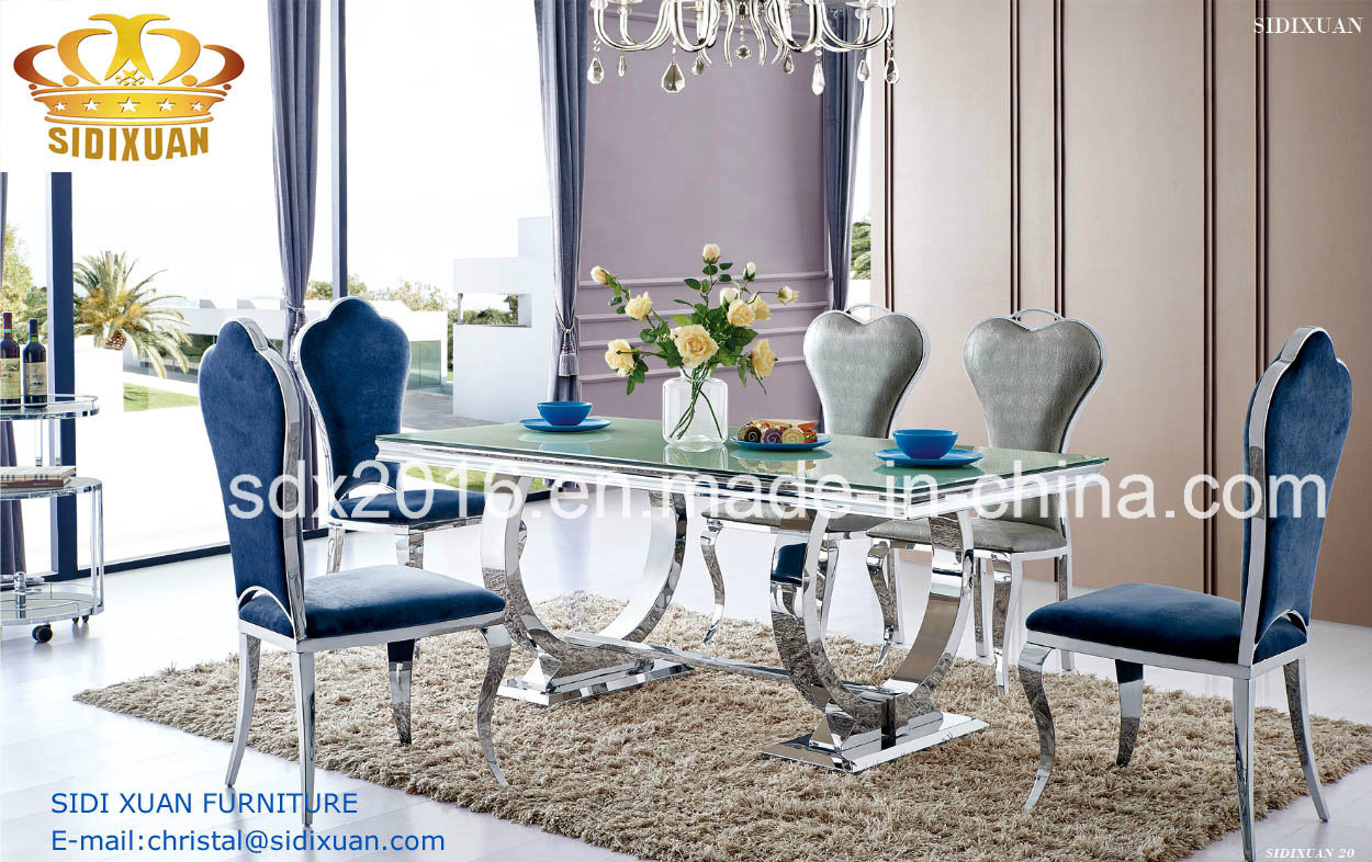 Dining Table / Modern Chair / Home Furniture / Restaurant Chair / Living Room Furniture / Glass Table / Honme Furniture / Hotel Chair Sj890+Cy082/Cy065