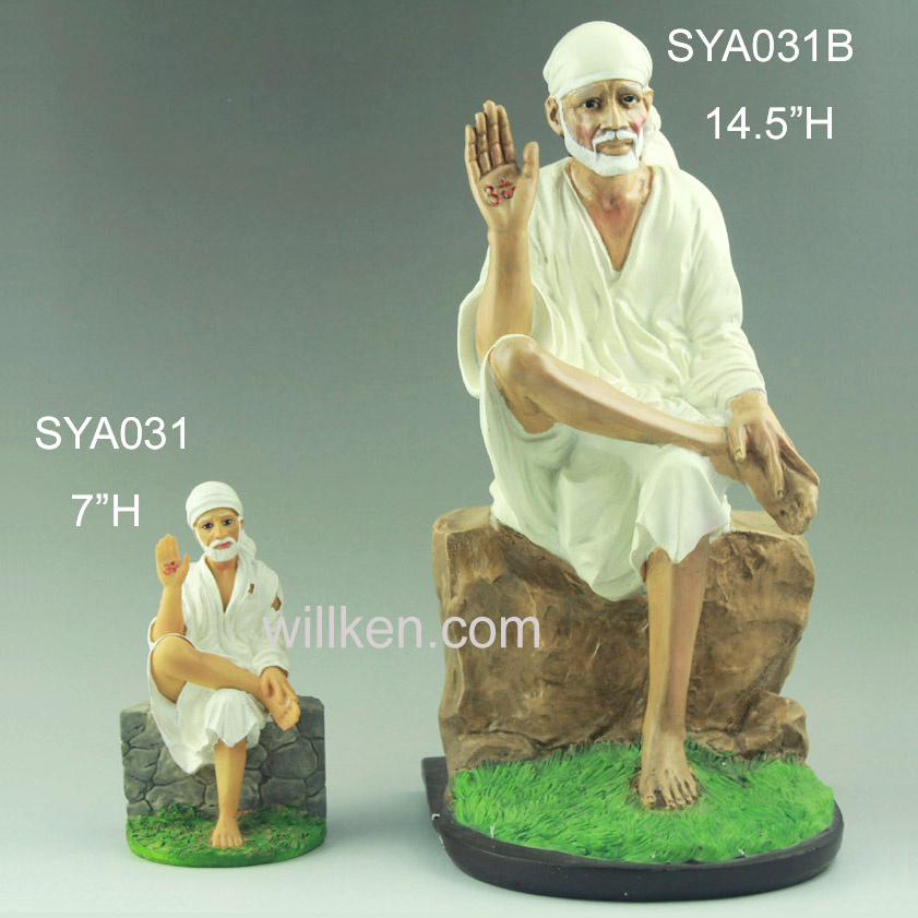 Decorative Resin Statue of Indian God Sai Baba