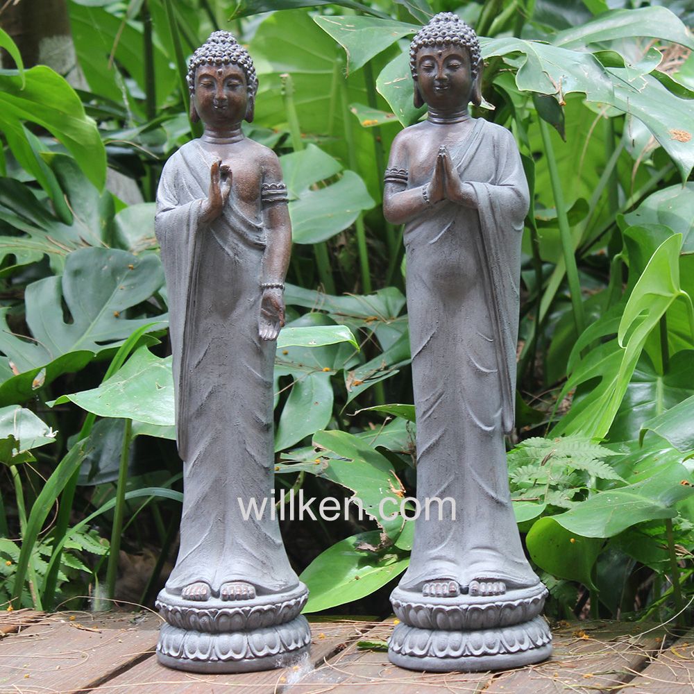 Garden Home Decoration Resin Sleeping Buddha on Lotus