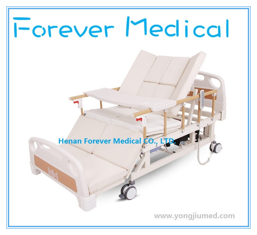 Electric Hospital Bed, Medical Metal Bed, Bed with Toilet