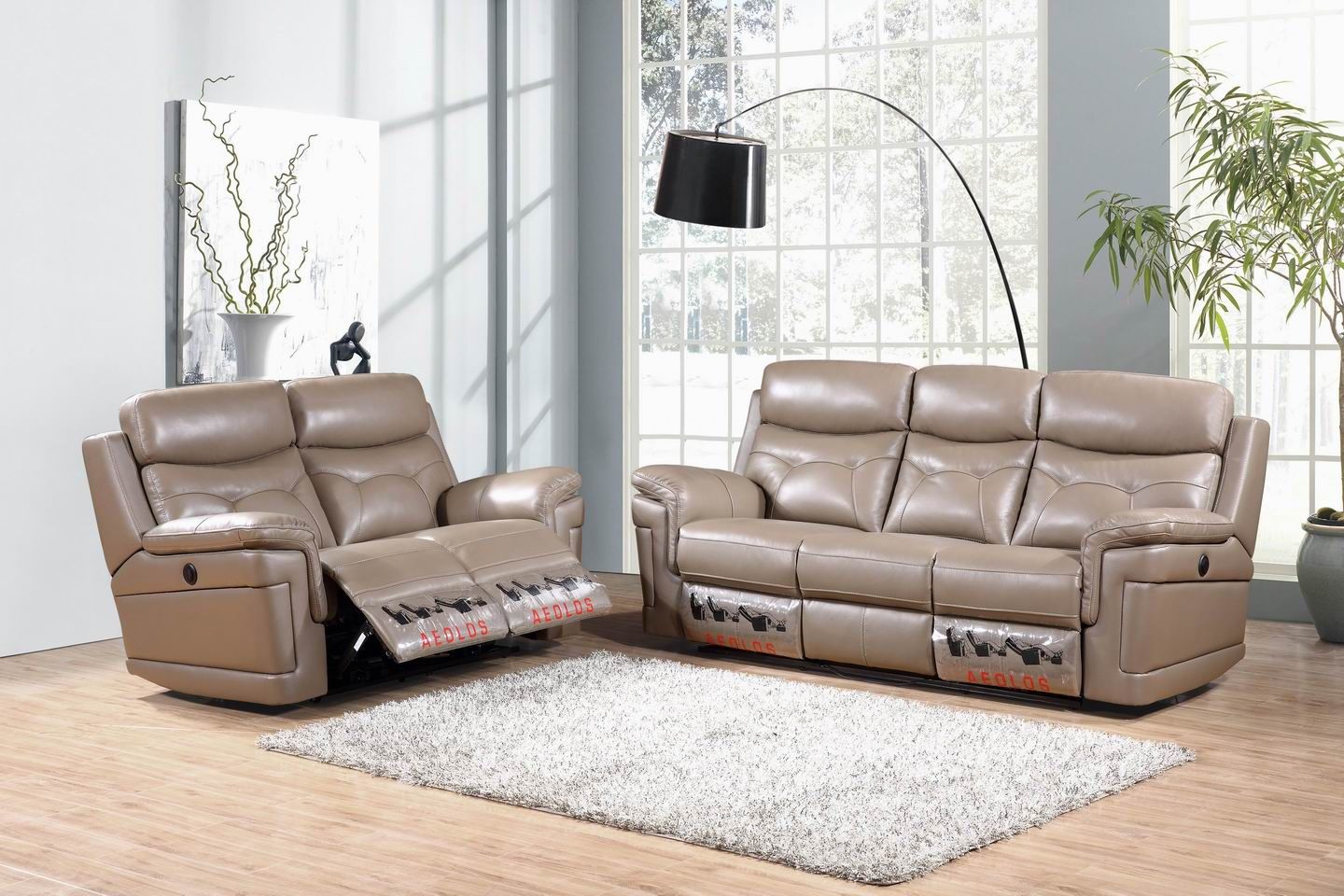 Leather Reclining Sofa