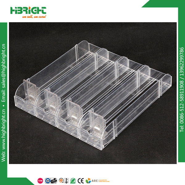 Supermarket Adjustable Divider Cigarette Shelf Pusher Tray