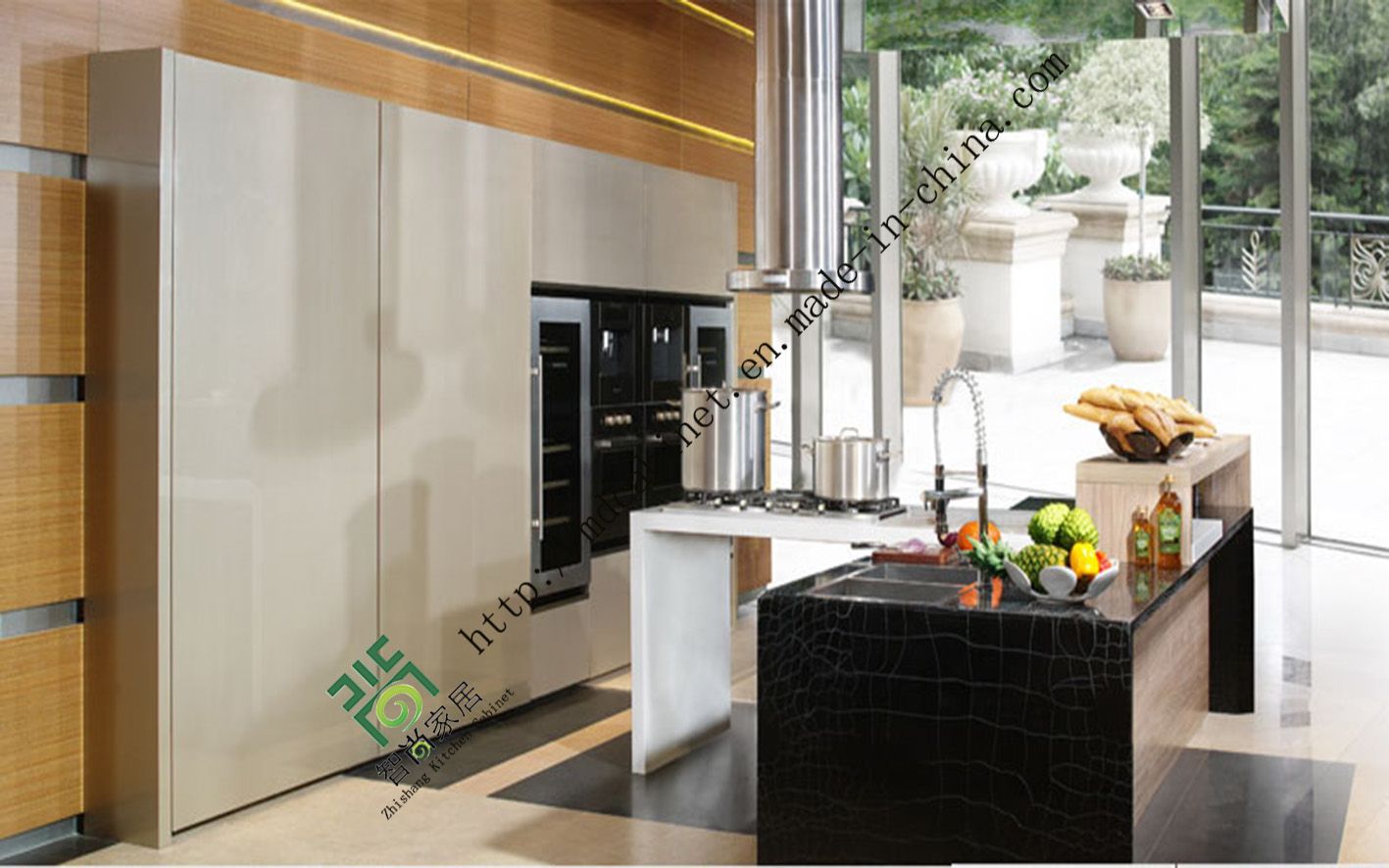 2016 Modern Rta Customized Lacquer Kitchen Cabinets (ZS-146)
