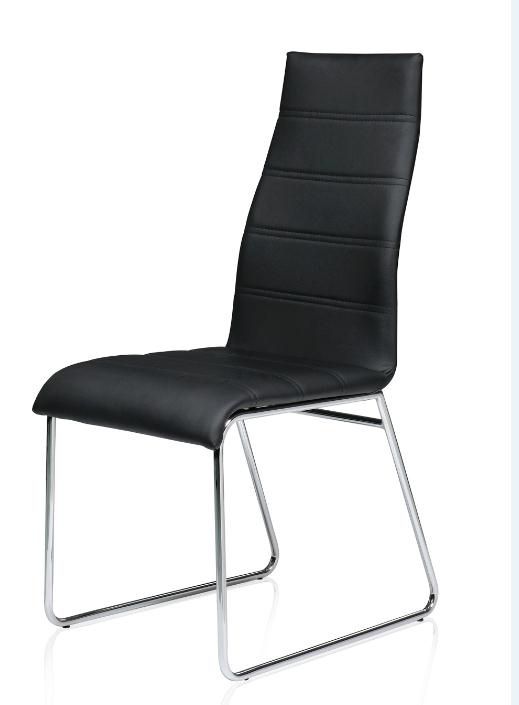 Black Faux Leather Dining Chair