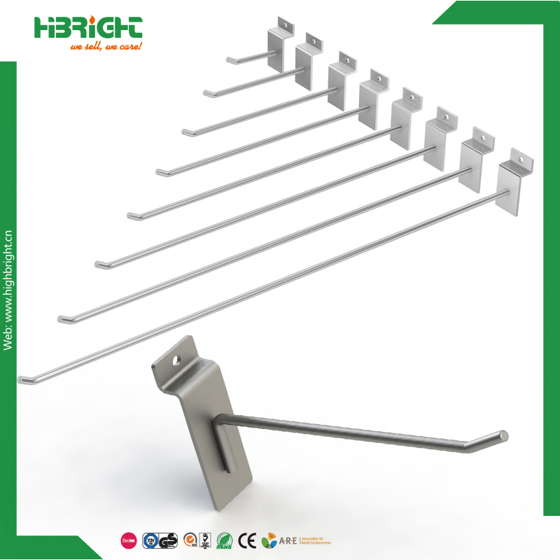 Slatwall Metal Supermarket Shelf Display Hook