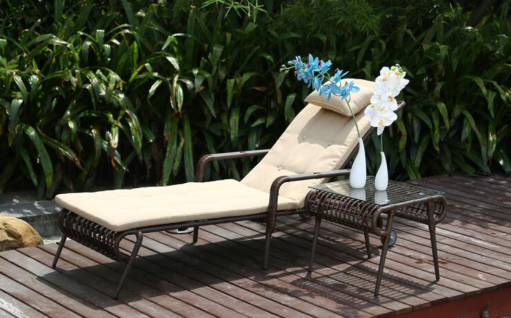 PE Rattan Swimming Lounge Beach Lounge Rattan Furniture