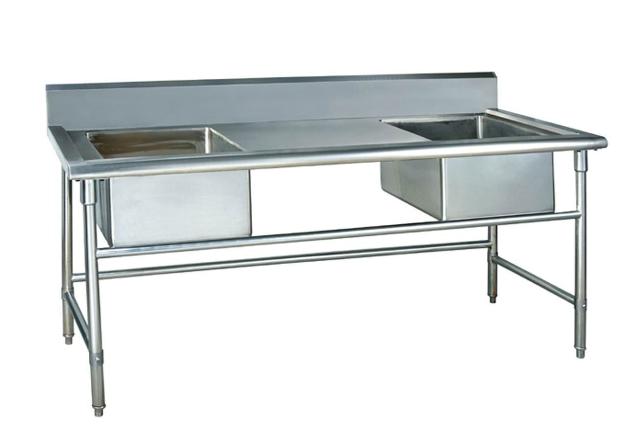 2 Sink Wash Basin Commercial Kitchen Convenientequipment Workbench