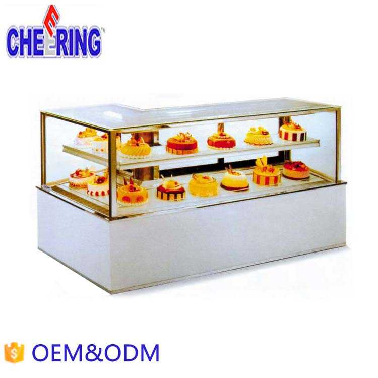 Right Angle Commercial Stainless Steel Corner Cake Display Showcase/Cabinet (AT-1500/1800/2000)
