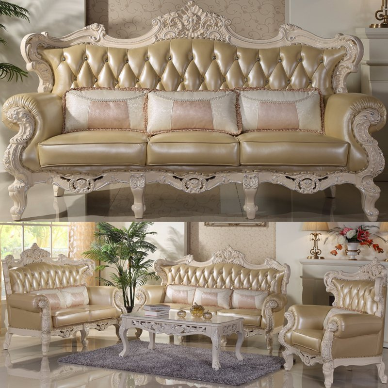 Classic Sofa with Wood Sofa Frame for Home Furniture (502B)