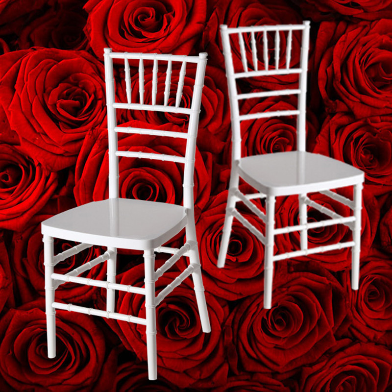 White Resin Chiavari Wedding Chair White Tiffany Chair