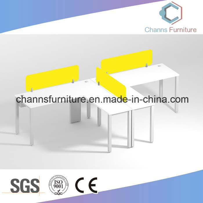 Simple Furniture Two Seats Wooden Table Office Workstation