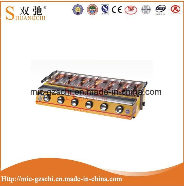 Gas BBQ Six Head Stainless Steel Environmental Roaster Sc-233