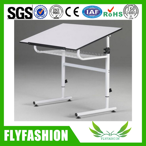 Wood Top Drafting Table with Metal Frame Drawing Desk (CT-45)