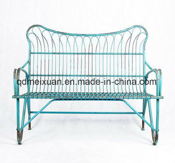 American Do Old, Wrought Iron Double Chair Double Chair Recreational Chair Metal Outdoor Park Bench Creative Cafe (M-X3678)