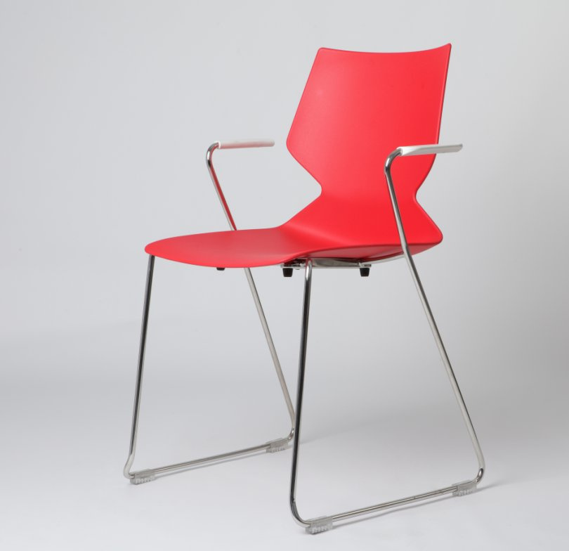 En16139 Standard High Quality Plastic Stainless Steel Arm Office Chair