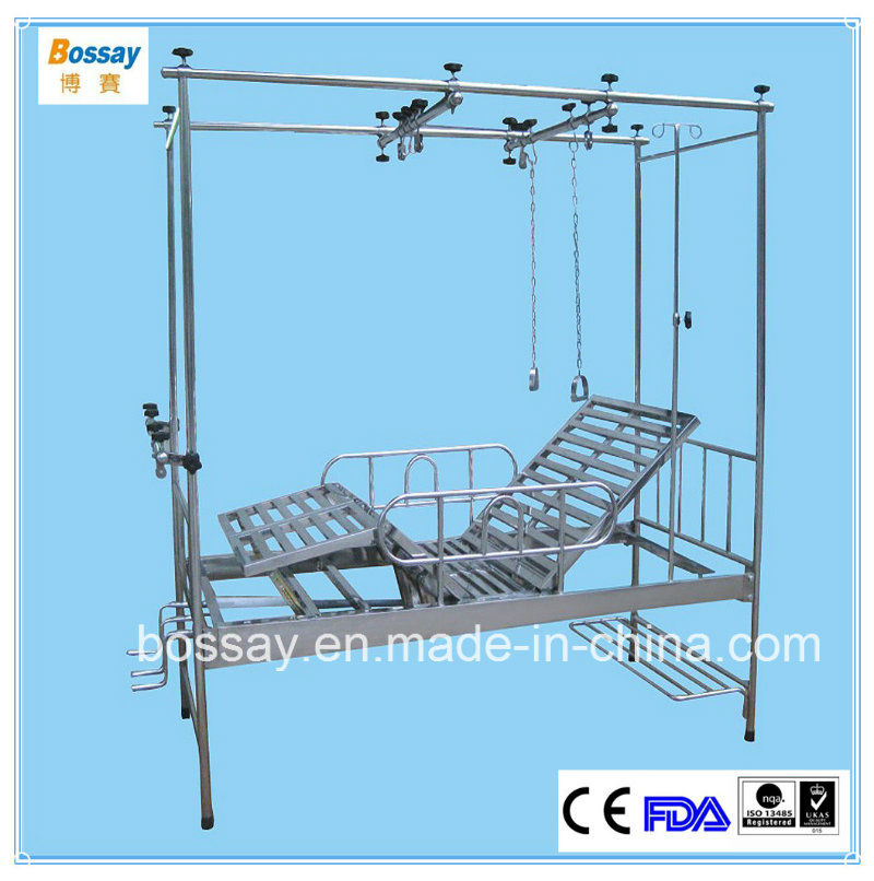 Stainless Steel Manual Hospital Bed for Orthopedics Traction Medical Bed