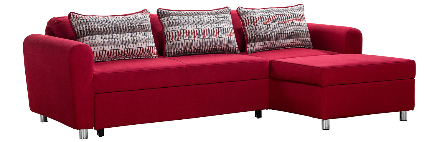 China Corner Fabric Functional Sofa Bed with Storage