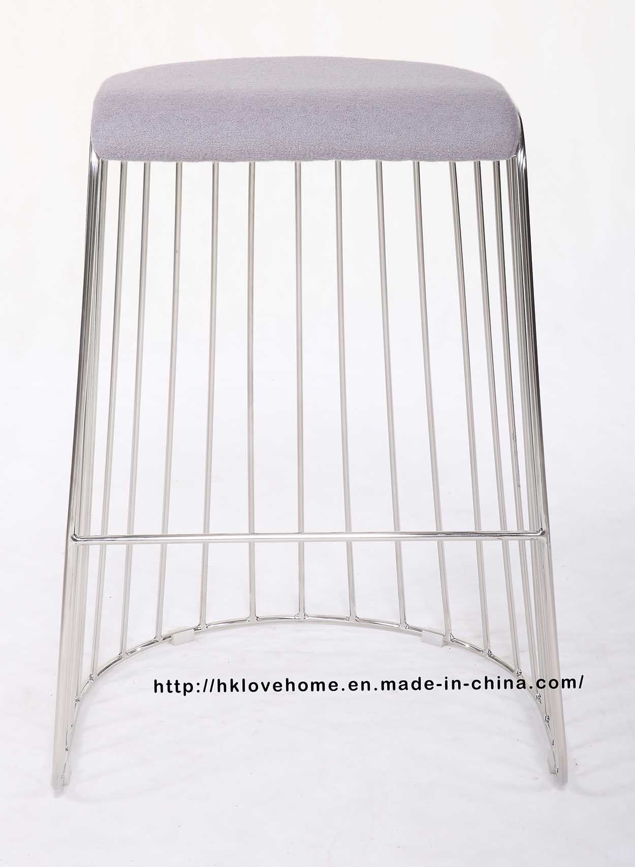 Steel Replica Restaurant Stackable Wire Dining Counter Barstools Furniture
