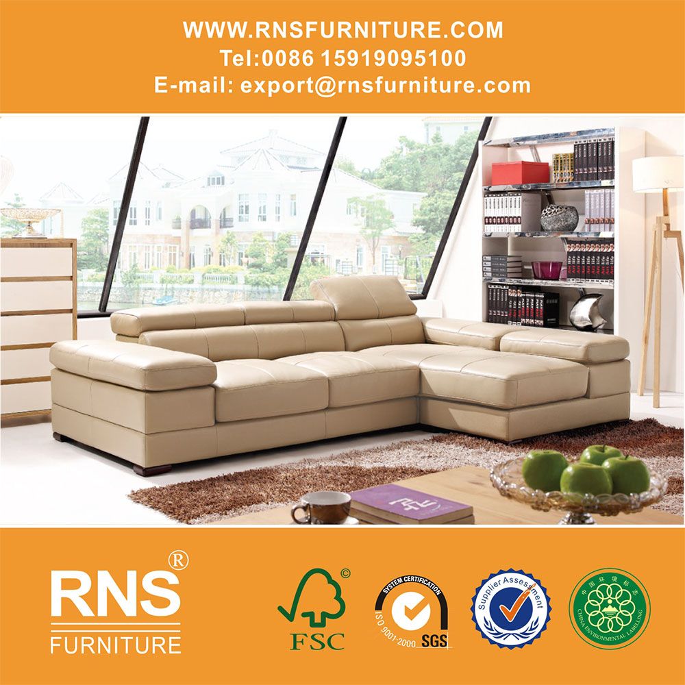 2017 Popular Home Furniture L Shape Leather Sofa 762#