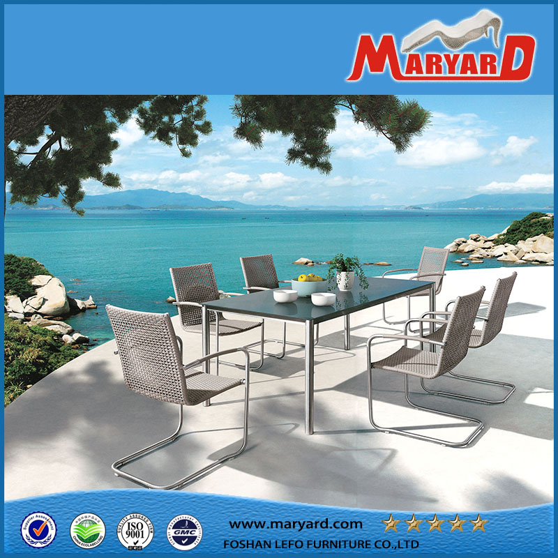 Best Seller Simple Modern Design Rattan Outdoor Dining Set Beautiful Balcony Furniture
