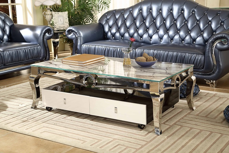 Functional Family Use Antique Marble Coffee Table