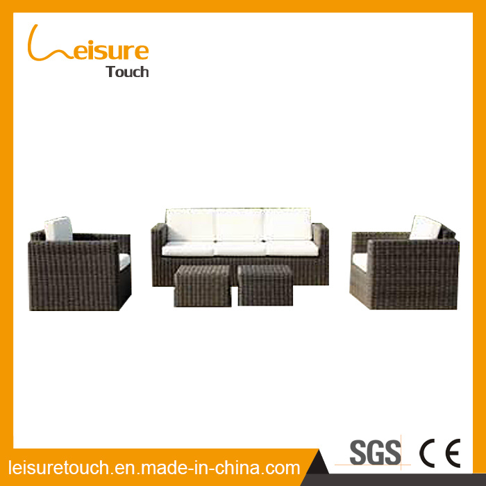 Modern Rattan Aluminum White Cushion Sofa Set Leisure Outdoor Garden Furniture