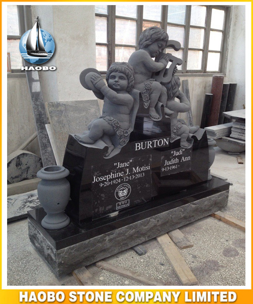Gray Granite Child and Pet Memorial for Sale Angel Design Tombstone