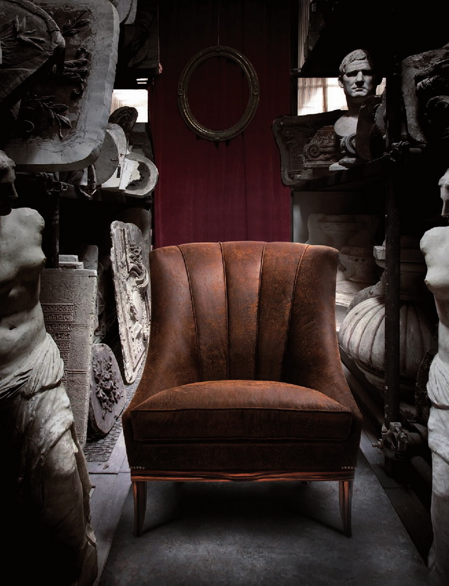High-End Metal Sponge Fabric Hotel Single Sofa