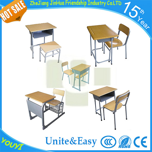 2018 Hot Sale Modern Steel Wood School Students Desk and Chair OEM