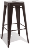 Antique Industrial Coffee Metal Marais High Bar Chair