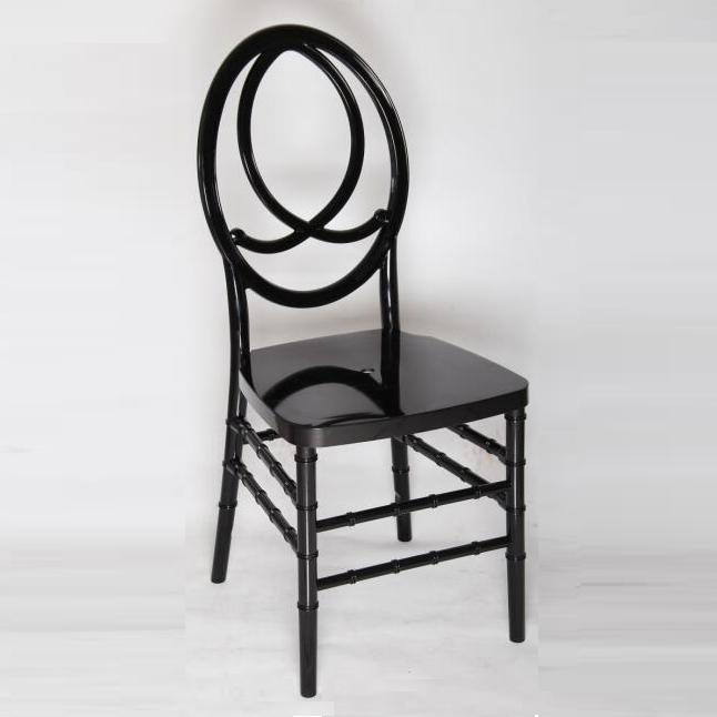Wood and Resin Black Infinity Chiavari Phoenix Chair
