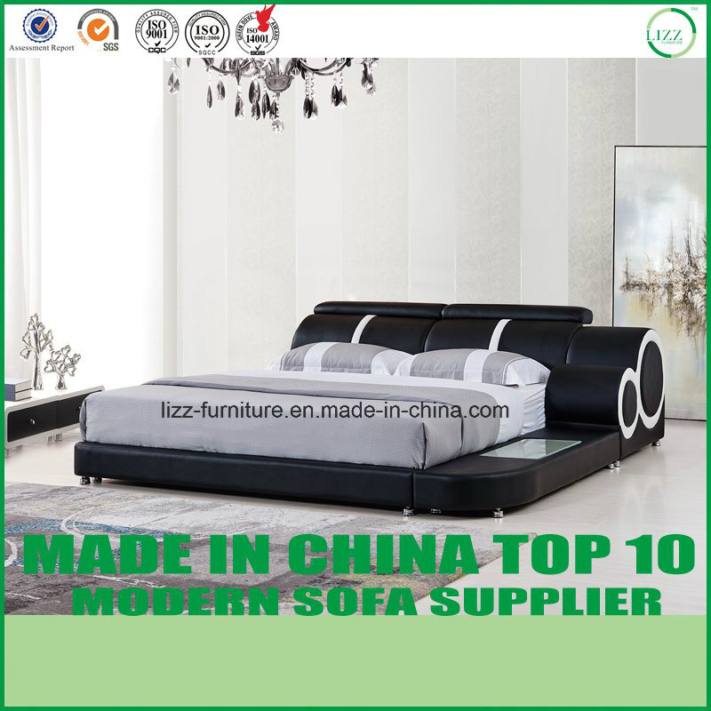 Leisure Style Moden Real Leather Double Bed