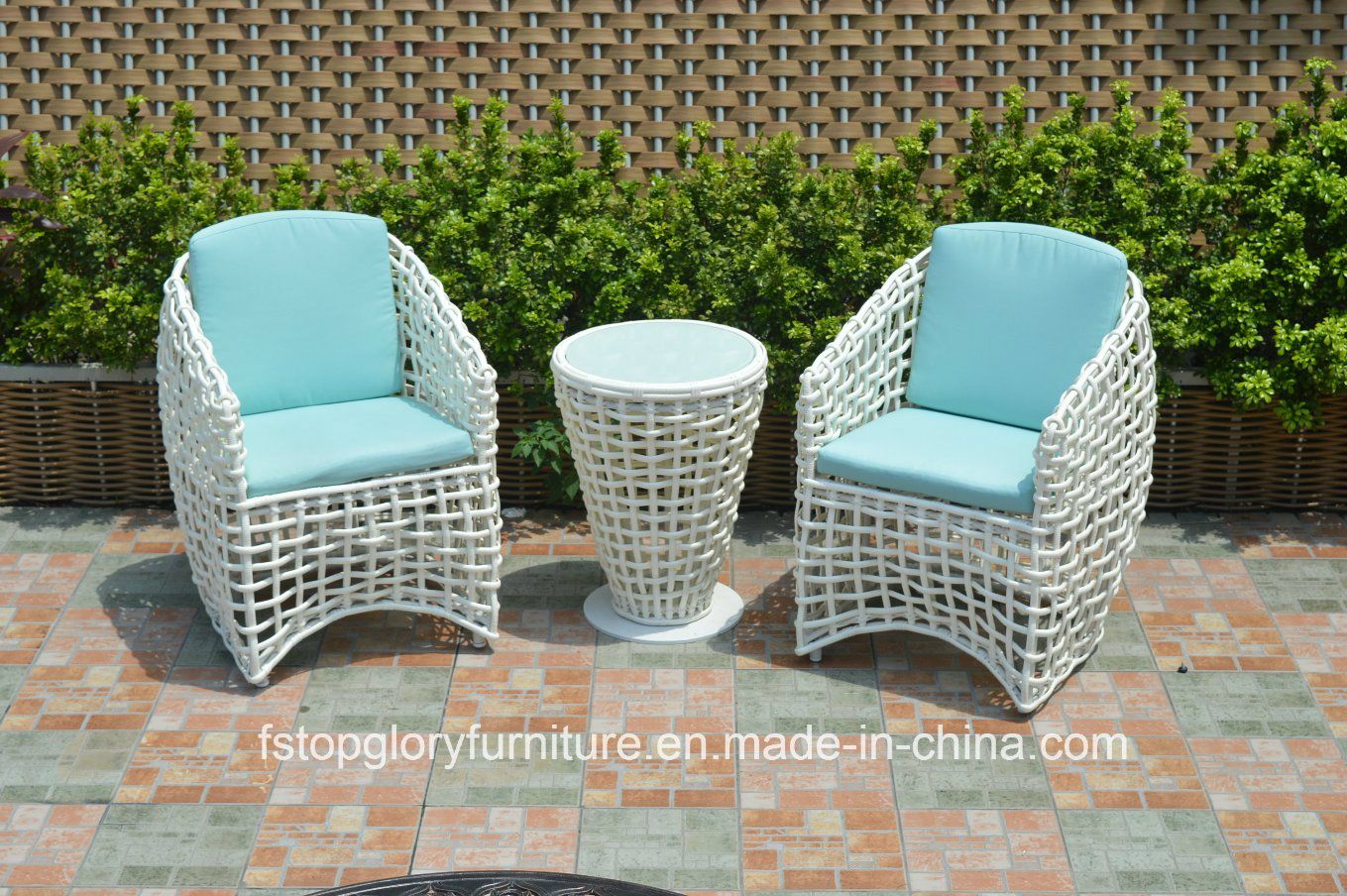 2017 New Design PE Rattan Wicker Tea Table Outdoor Furniture Set