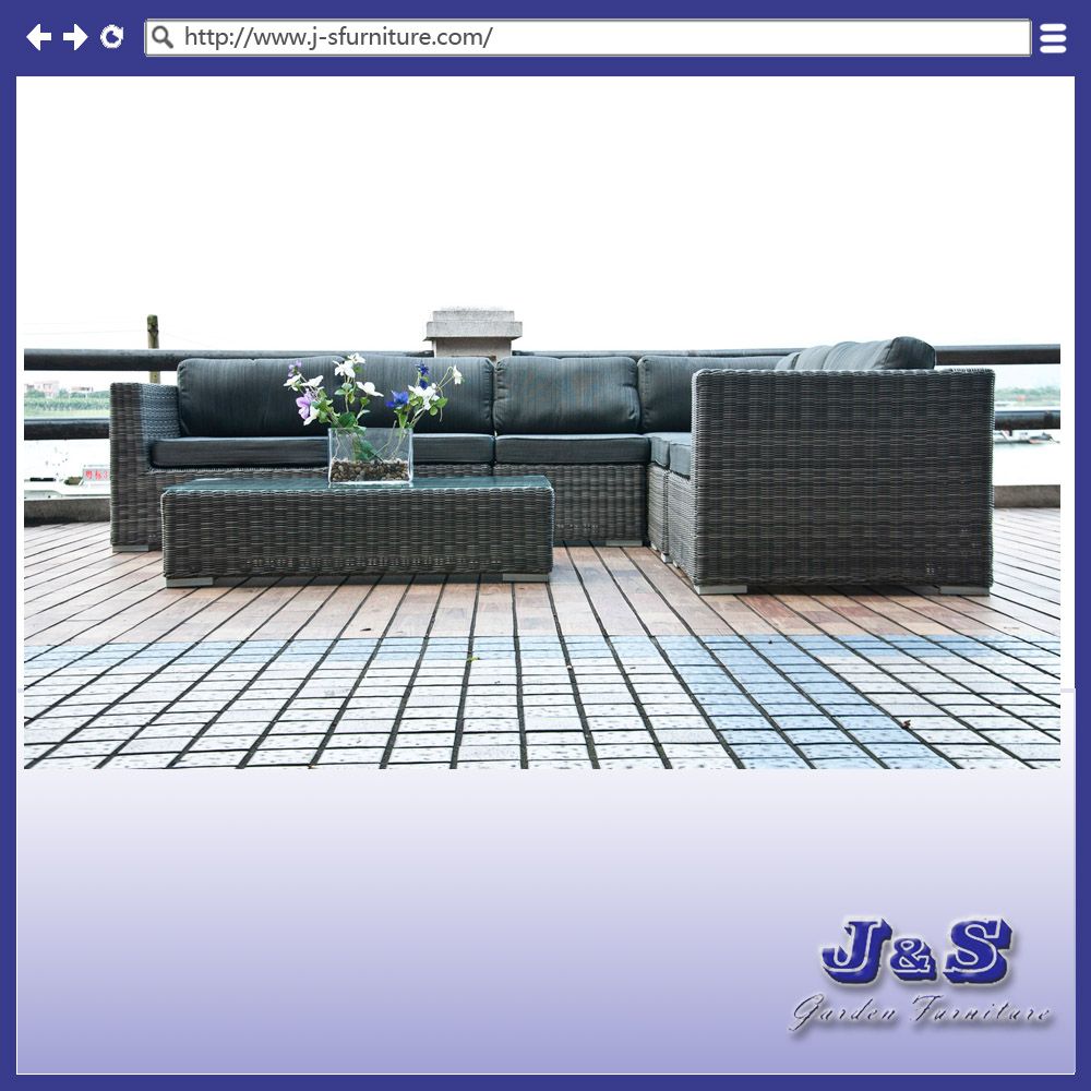 Outdoor Garden Wicker Furniture, Modern Rattan Sofa Set (J240)