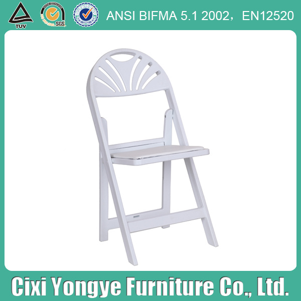 Fan Back Moon Resin Foldnig Chair for Party