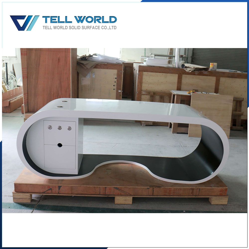 Tw New Fashion Black and White Manager Office Desk