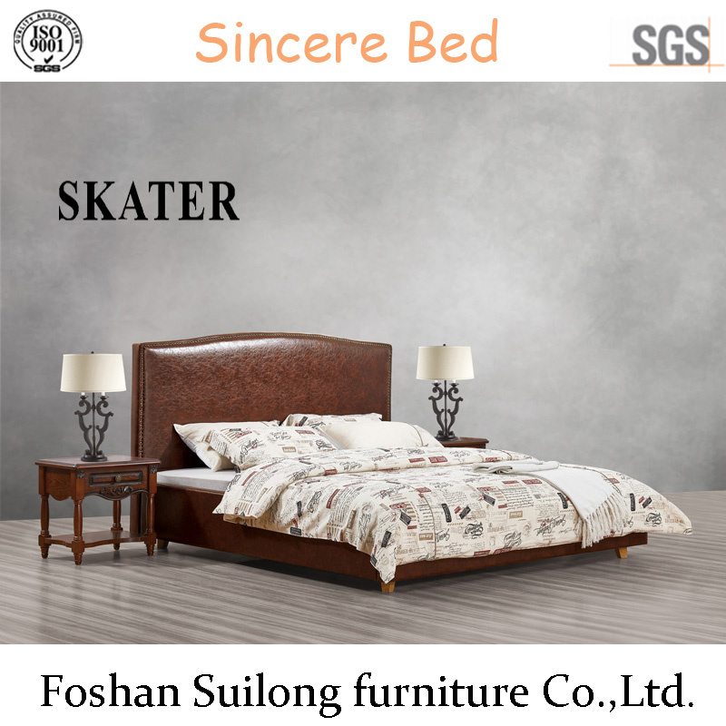 American Style Fabric Bed Leather Bed A10