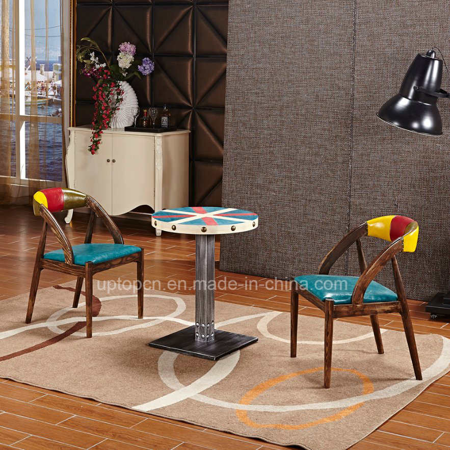 Antique Round Restaurant Table and Woode Structure Chair (SP-CT819)