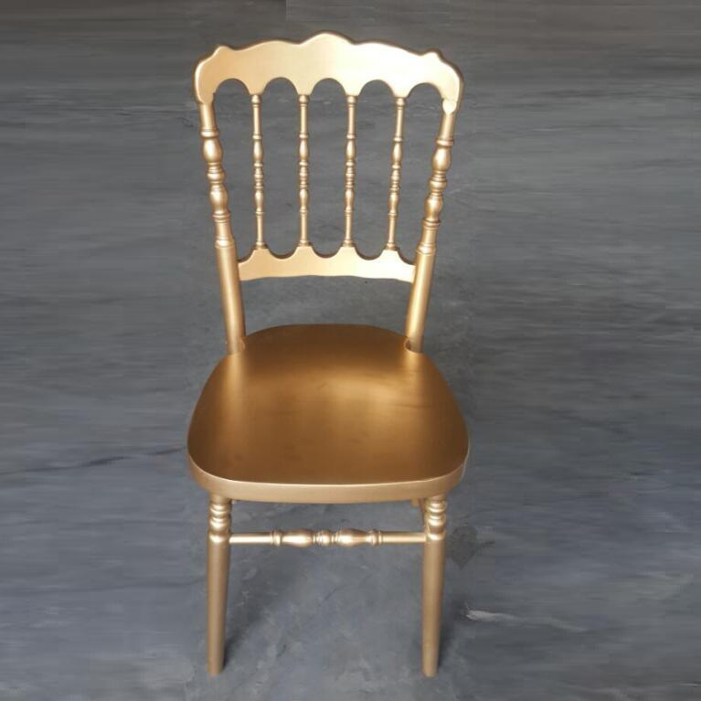 Gold Wooden Sillas Napoleon Wedding Chairs