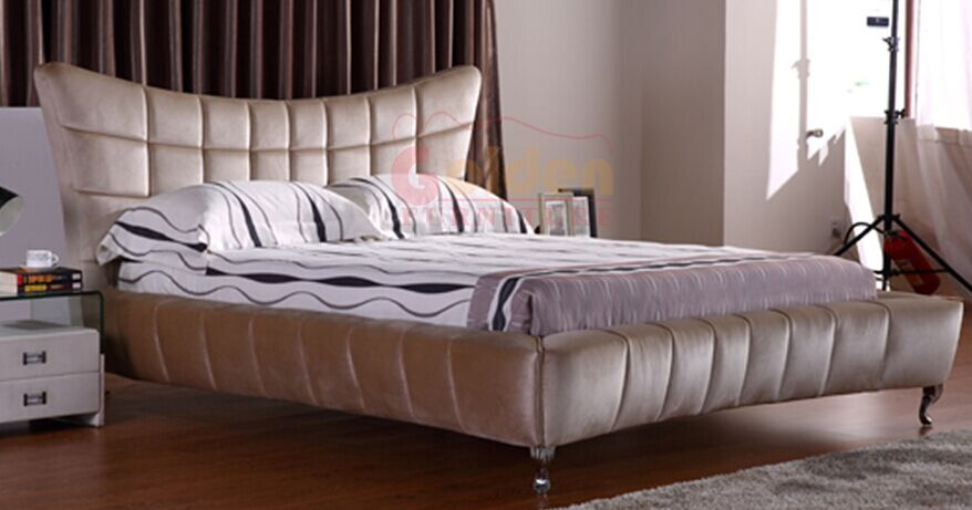 Latest Soft Leather Beds in China (G1069#)