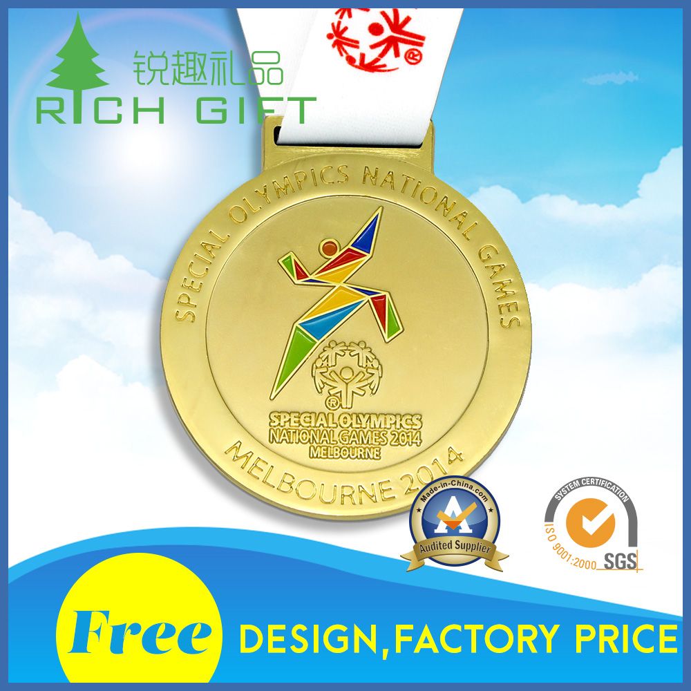 Custom Gold Lanyard Lapel Pin Supplier Decoration Medals for Honor Sports Event