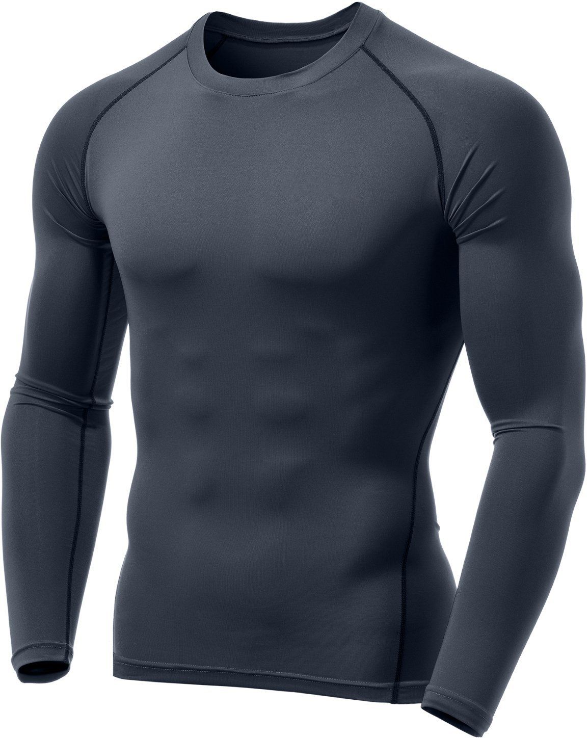 Mens Mock Quick Dry Training Long Sleeve Sports T-Shirt