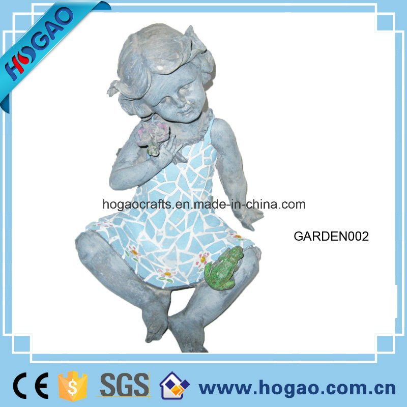 Polyresin Garden Decoration Girl Statue