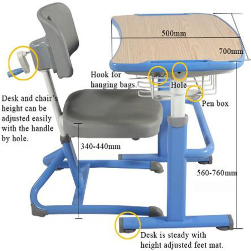Trendy Eco-Friendly MDF New Furniture University Furniture Student Table