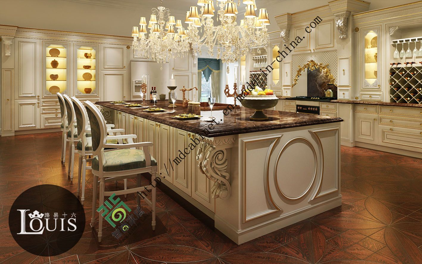 Top Solid Wood Kitchen Cabinet Design (zs-300)