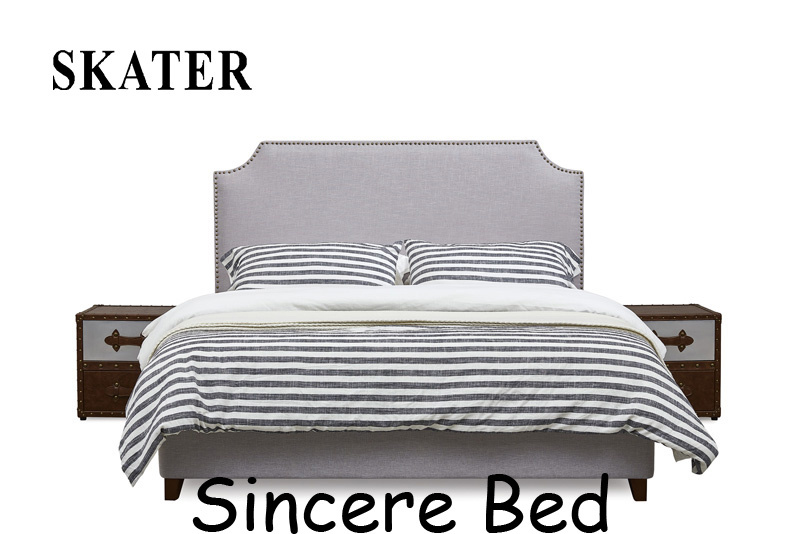 American Style Home Bedroom Fabric Bed