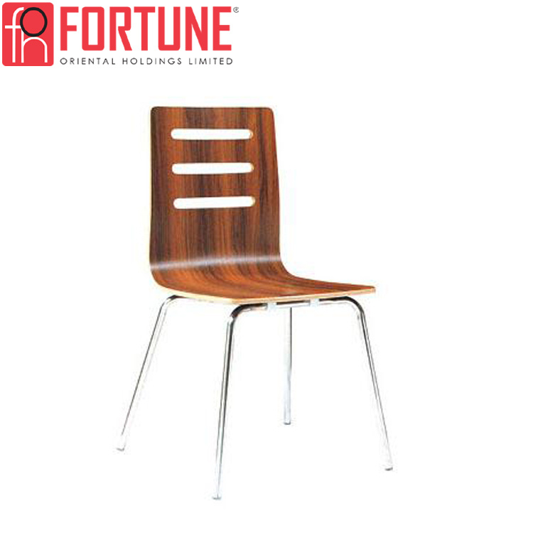 New Design School Modern Wooden Canteen Chair with 4 Legs (FOH-XM40-506)